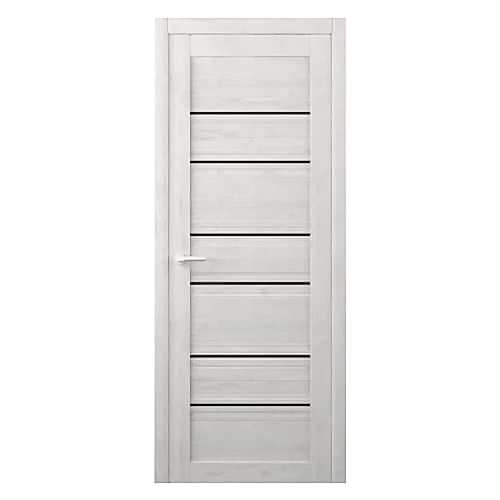 Дверь межкомнатная ТЕХАС, SOFT TOUCH Жемчужный (ст. Черное)